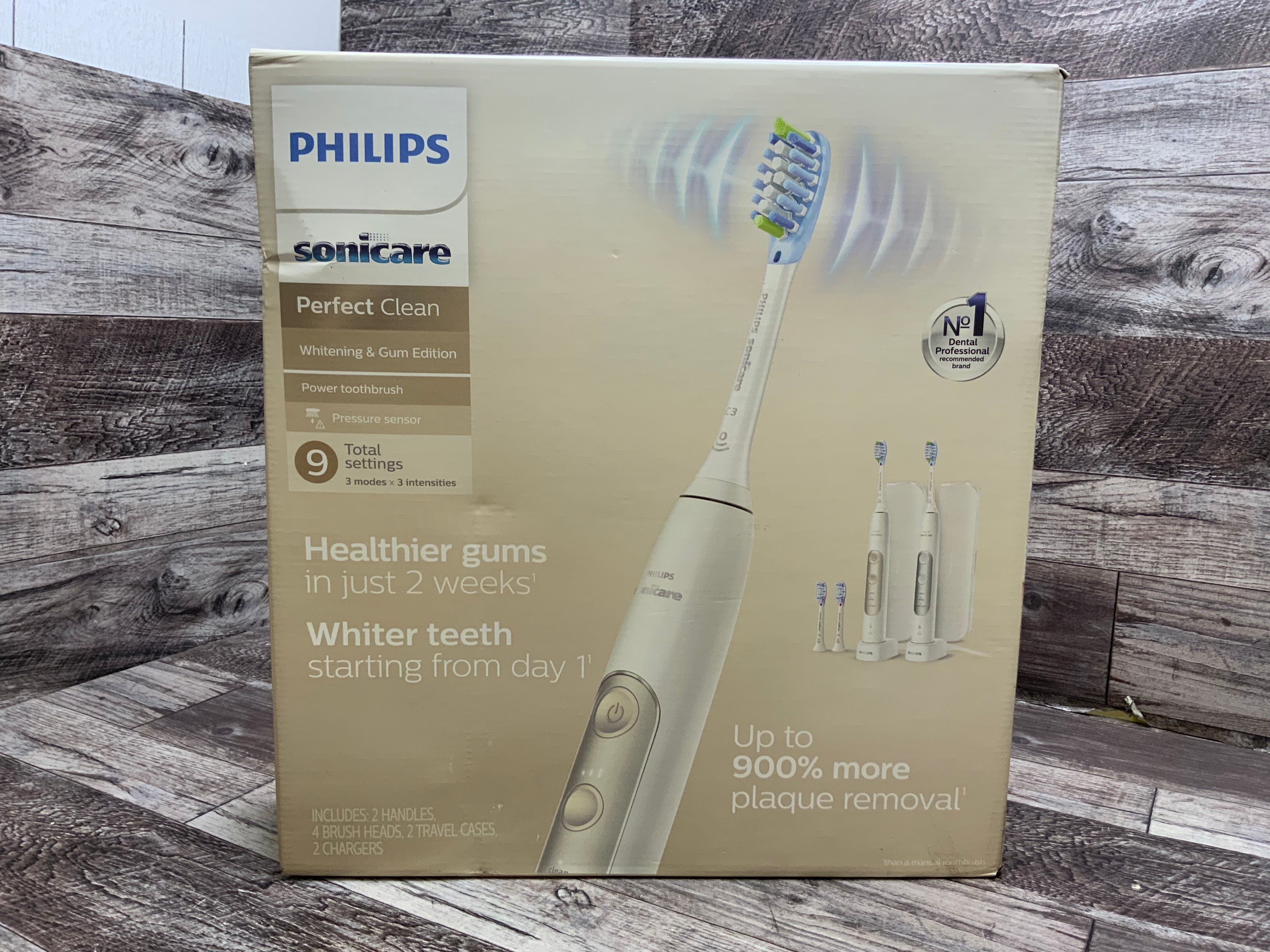 Philips Sonicare PerfectClean Rechargeable Toothbrush, 2-Pack - (HX7514/01) (8126741381358)